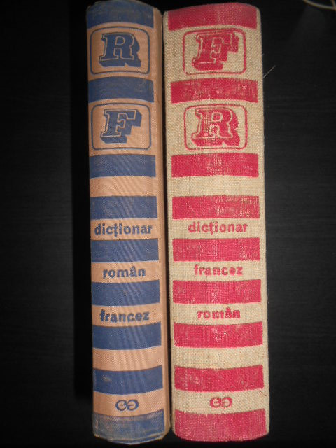 DICTIONAR ROMAN-FRANCEZ / FRANCEZ-ROMAN (1967, editie cartonata)
