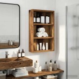 vidaXL Dulap de perete pentru baie cu raft Lemn vechi 30 x 10 x 50 cm 889317