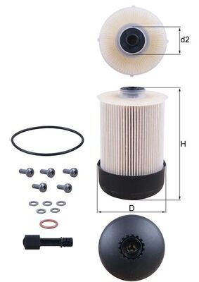 MAHLE KX 338/22D filtru combustibil foto