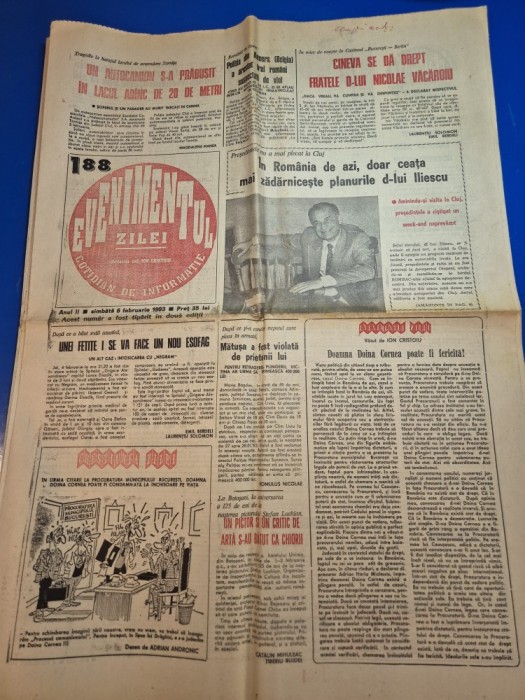 ziarul evenimentul zilei 6 februarie 1993 -articol doina cornea