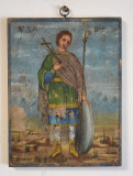 Icoana romaneasca Sf. M.M. Dimitrie (Dumitru), pictata pe lemn - 1925