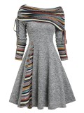 Cumpara ieftin Rochie Striped cu Maneci Lungi - Look Trendy 2024, 3XL, XXL