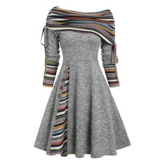 Rochie Striped cu Maneci Lungi - Look Trendy 2024