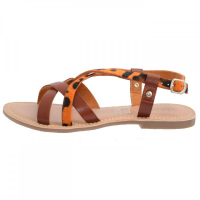 Sandale dama, din piele naturala, KicKers, 627960-11-134, orange foto