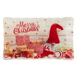 Platou Crăciun Gnome, Sticlă, 31 x 21 cm, Roșu/Bej, Potrivit pentru Mașina de Spălat Vase