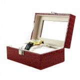 Cumpara ieftin Caseta Ceasuri 3 Spatii Piele Ecologica Bordeaux / Maro WZ1540, Watchbox