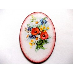 Magnet frigider cu maci si flori de camp 41259