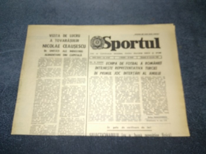 ZIARUL SPORTUL 29 IANUARIE 1983 ROMANIA TURCIA