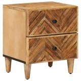 vidaXL Noptieră cu sertar Maro 40 x 33,5 x 46 cm Lemn de mango solid 4018914