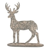 Cumpara ieftin Figurina Ren metal gri vintage 17x8x18 cm