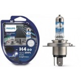 Set 2 Becuri H4 55W 12V Racing Vision GT200 Philips +200% mai multa lumina