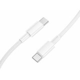 Cablu Date si Incarcare Type-C la Type-C Borofone Cable BX117 Source 1m 3A Alb