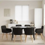 Cumpara ieftin Scaune de dining 6 buc. Boucl&eacute; Negru 59 x 56,5 x 85 cm