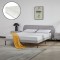 Pat tapitat cu saltea Porvoo 160x200 cm textil gri [en.casa] HausGarden Leisure