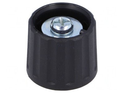 Buton rotativ poliamidă 6mm negru foto