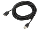 Cablu USB 2.0 5m Negru, Vention