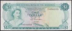 Bancnota Bahamas 1 Dolar (1974) - P35a VF ( vezi descriere )