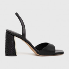 Aldo sandale de piele MIRALE culoarea negru