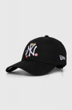 Cumpara ieftin New Era șapcă de baseball din bumbac culoarea negru, cu imprimeu, NEW YORK YANKEES