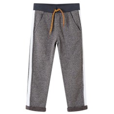 Pantaloni de trening pentru copii, gri &icirc;nchis melanj, 116