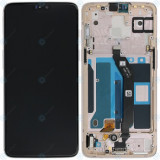 OnePlus 6 (A6000, A6003) Unitate de afișare completă (Service Pack) alb mătase 2011100031