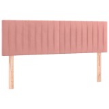 Cumpara ieftin Tablii de pat, roz, 144x5x78/88 cm, catifea