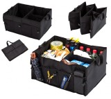 Organizator portbagaj auto pliabil cu 9 buzunare, 55x38x26 cm, negru