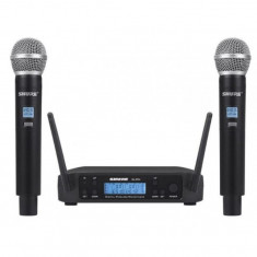 Set 2 microfoane profesionale wireless UHF - Shure GLXD4 cu afișaj LCD