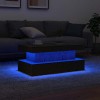 Gossi masuta de cafea cu lumini led stejar negru 90x50x40 cm
