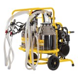 Aparat de muls oi, 4&nbsp;posturi, 2&nbsp;bidoane inox de 30&nbsp;litri