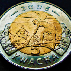 Moneda exotica bimetal 5 KWACHA - Republica MALAWI, anul 2006 * cod 1440 = A.UNC