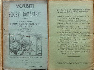 Florian Cristescu , Vorbiti si scrieti romaneste , cl. III - a urbana , 1922 foto