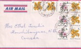 FILATELIE TEMATICA - PLIC AUSTRALIA TEMATICA FLORA FLORI AIRMAIL, Stampilat
