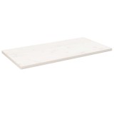 Cumpara ieftin Blat de masă alb 110x60x2,5 cm lemn masiv de pin dreptunghiular