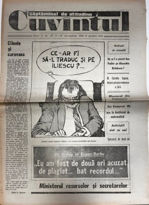 Cuvantul, nr. 37, 9-15 octombrie 1990 foto