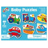 Baby Puzzles: Set de 6 puzzle-uri Transport (2 piese), Galt