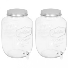 Dozatoare de bauturi, 2 buc., 8050 ml, sticla foto