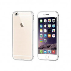 Husa Bumper Aluminiu+Capac TPU i-berry Pentru Iphone 6,6S Argintiu foto