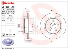 BREMBO 08.B601.11 PRIME LINE - UV Coated Disc frana