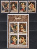Niue 1977 - Crăciun - 400 de ani de la nașterea lui Rubens, Serie + Bloc, MNH, Nestampilat