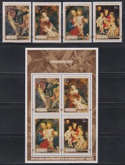 Niue 1977 - Crăciun - 400 de ani de la nașterea lui Rubens, Serie + Bloc, MNH