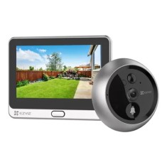 Vizor electronic smart, Wi-Fi, FullHD, monitor 4.3 inch, sonerie, acumulator 4600mAh, Argintiu - EZVIZ CS-DP2C-Silver