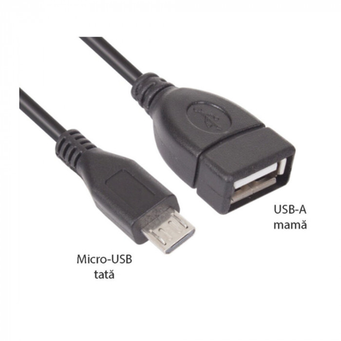 Cablu Adaptor Otg Micro-Usb T La 2Xmicro-Usb M, Nou