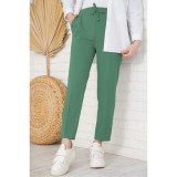 Pantaloni Dama Gabriella Cu Elastic In Talie, Verde Inchis, 38, 44, 46