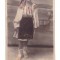 Foto tip CP, fetita in costum national, fara datare, fara identificare