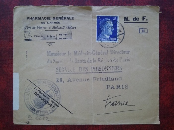 1943?-C.P.circ Paris-Ocupatie-RAR