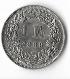 Moneda 1 franc 1969 - Elvetia
