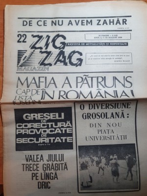 ziarul zig zag 7-13 august 1990-interviu nicu ceausescu si art. despre mineriada foto