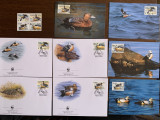 Aaland - pasari - serie 4 timbre MNH, 4 FDC, 4 maxime, fauna wwf