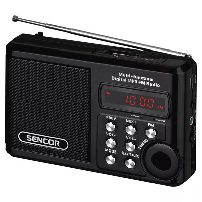 Radio portabil micro SD negru Sencor foto